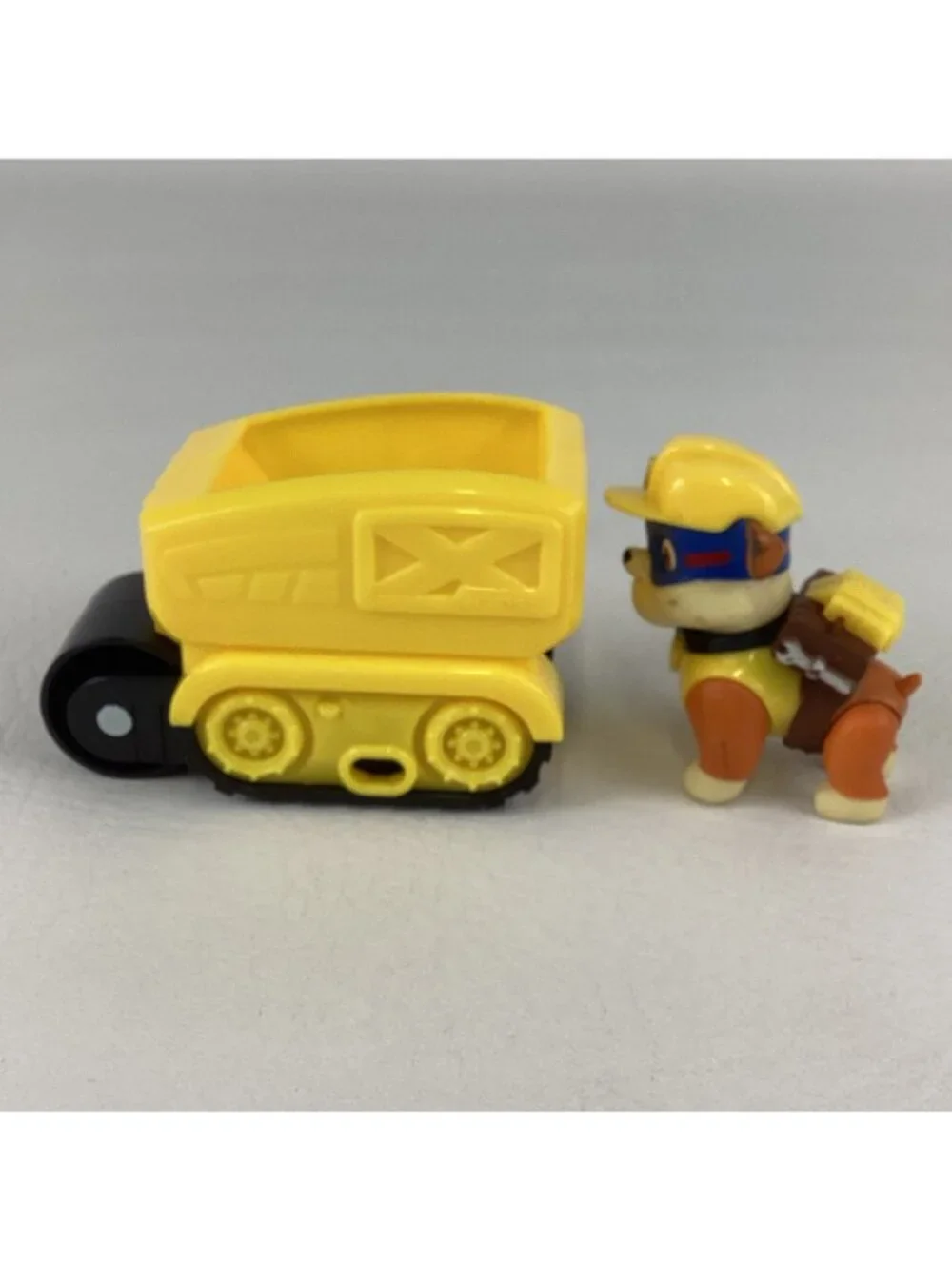 Paw Patrol Super Pups Rubble Action Figure Mini Steam Roller Vehicle Bundle Lot